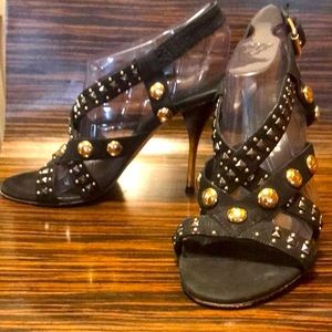 Latitude Femme studded suede heels, 39